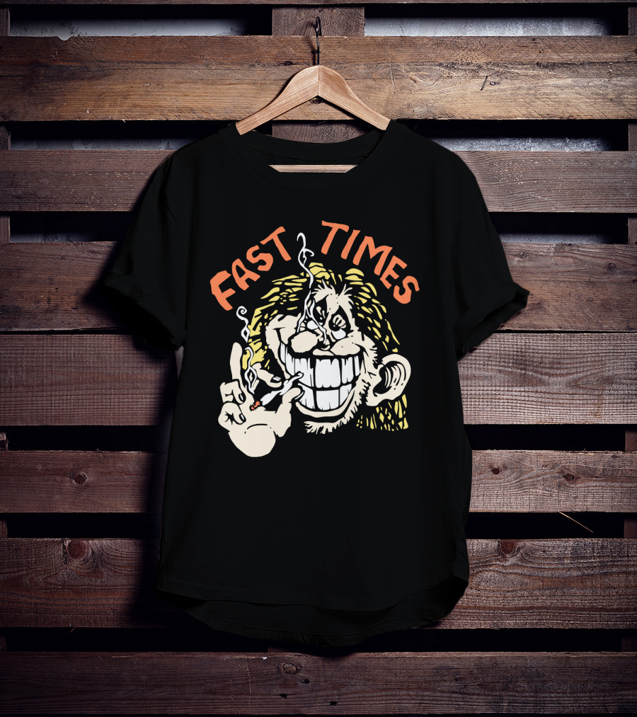 Fast Times Cheech And Chong Style Smoking Cartoon T-Shirt