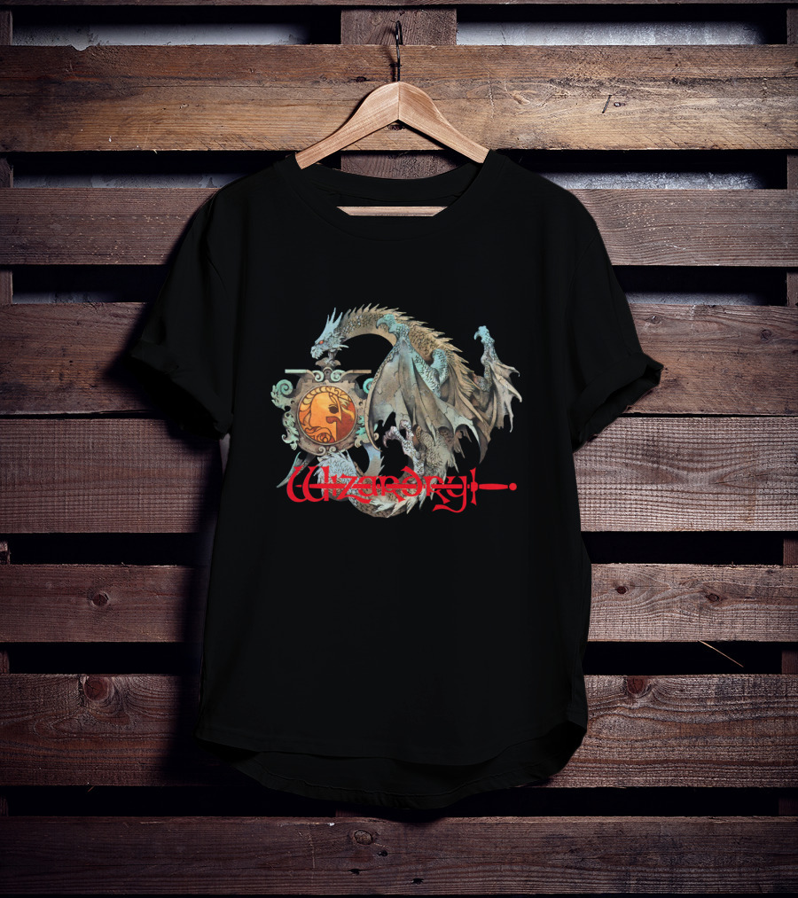 Wizardry Dragon Fantasy Crest T-Shirt