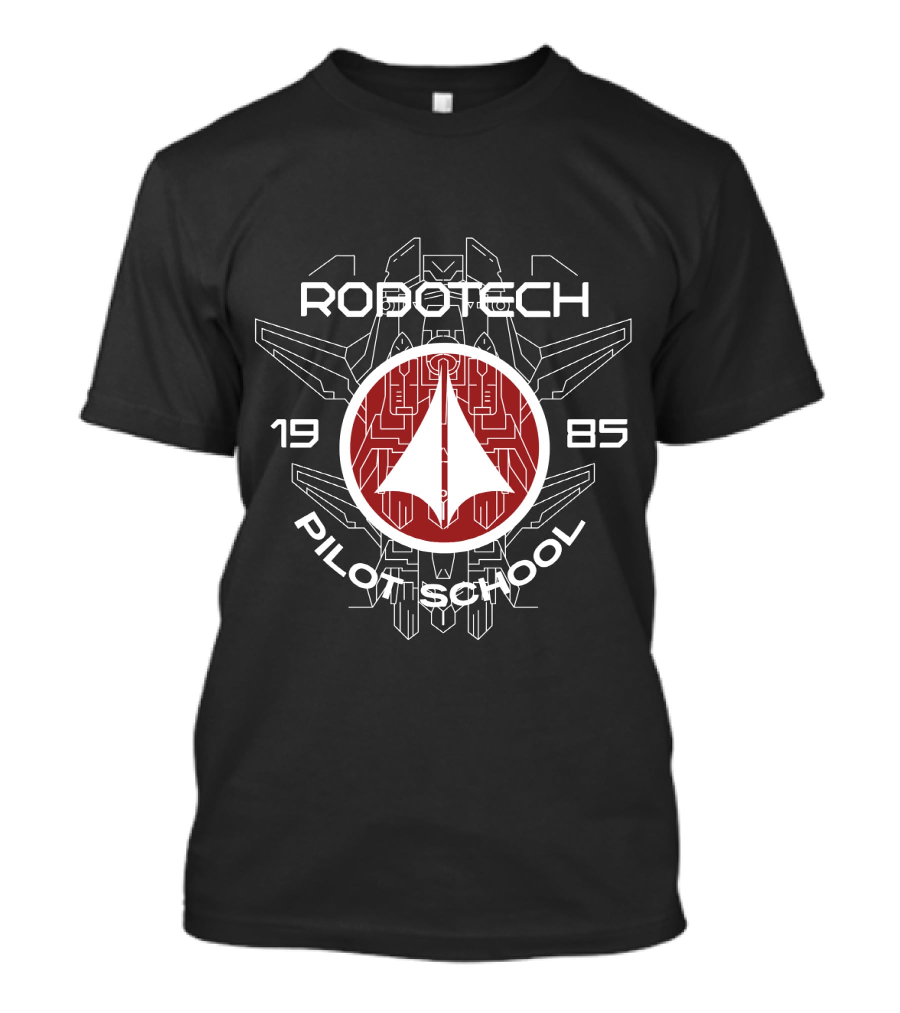 Robotech Pilot School 1985 Mecha Wing Emblem T-Shirt