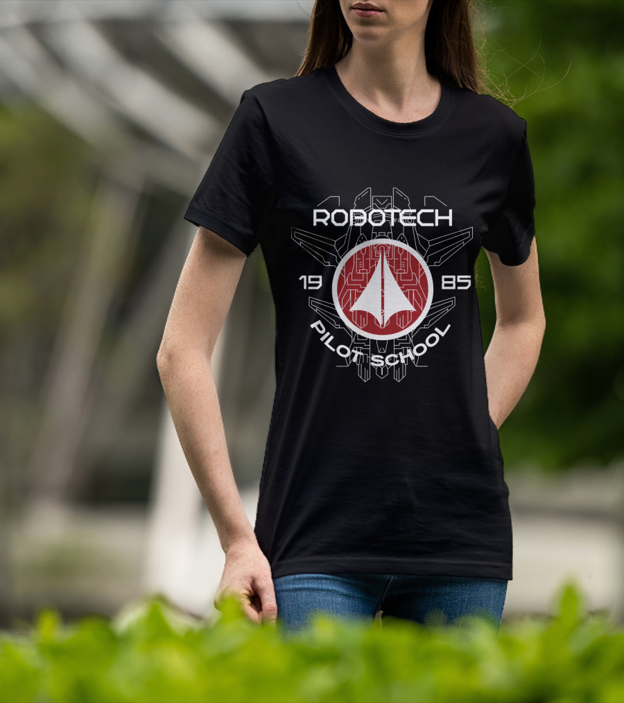 Robotech Pilot School 1985 Mecha Wing Emblem T-Shirt