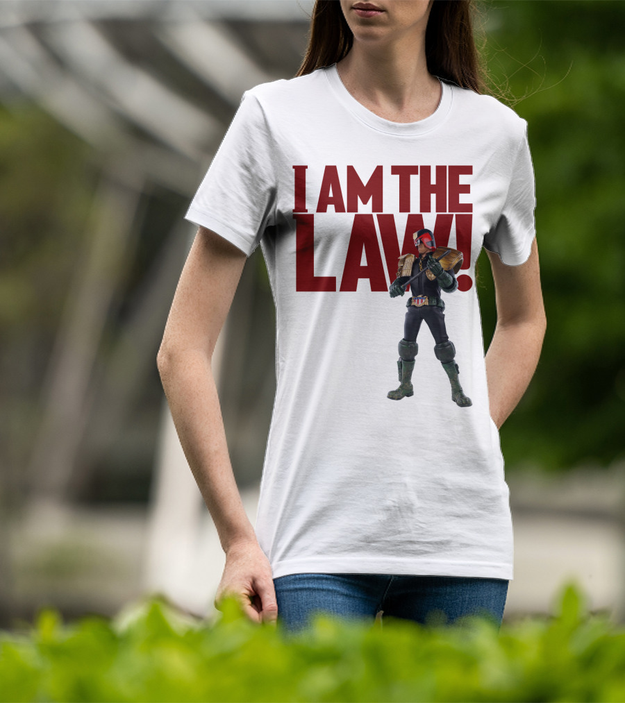 Judge Dredd I Am The Law Action Figure Stance T-Shirt