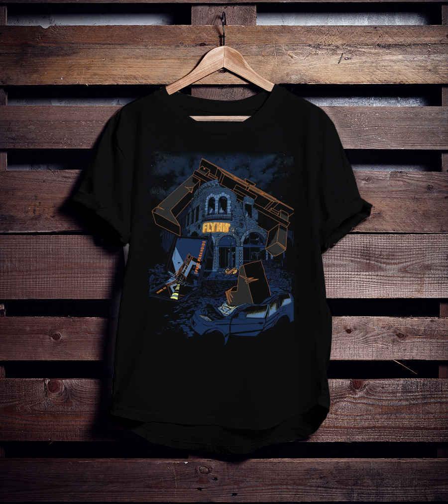 Flynn's Arcade Tron Legacy Encom Tower Flynn's Car T-Shirt
