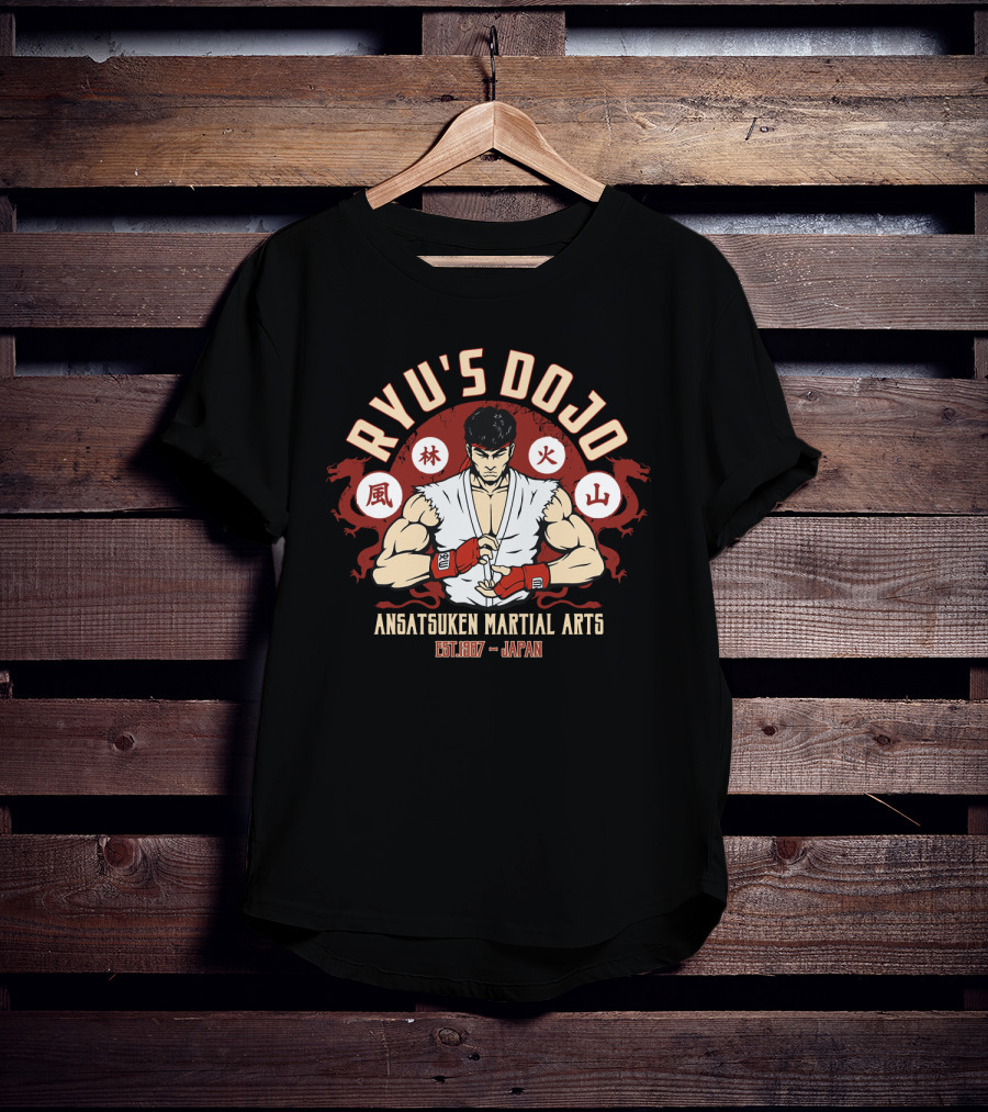 Ryu's Dojo Ansatsu-Ken Martial Arts Est 1987 Japan T-Shirt
