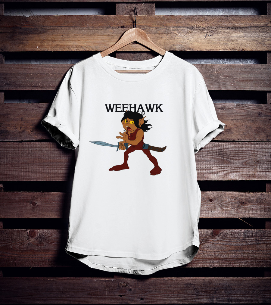 Weehawk Wizards Sword Wielding Animated Character T-Shirt