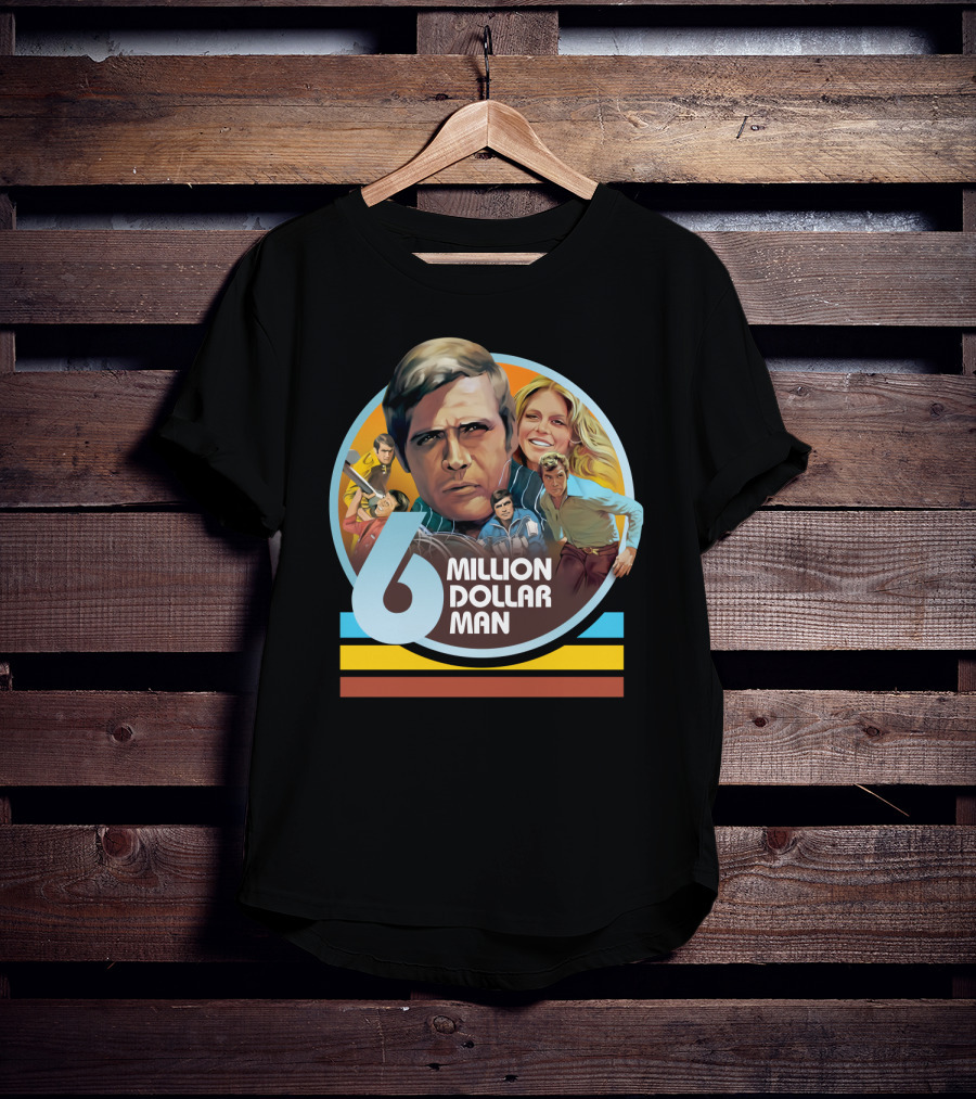 6 Million Dollar Man Retro Action Adventure Iconic Characters T-Shirt