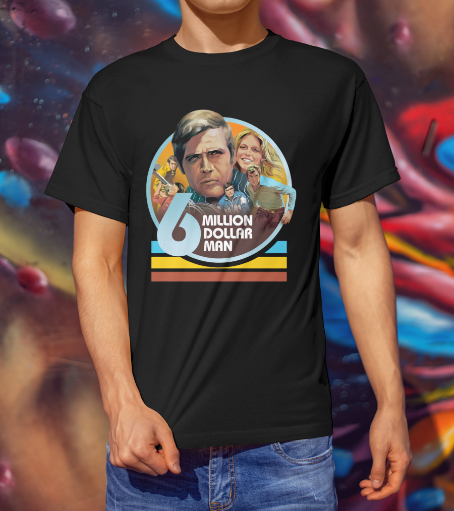 6 Million Dollar Man Retro Action Adventure Iconic Characters T-Shirt