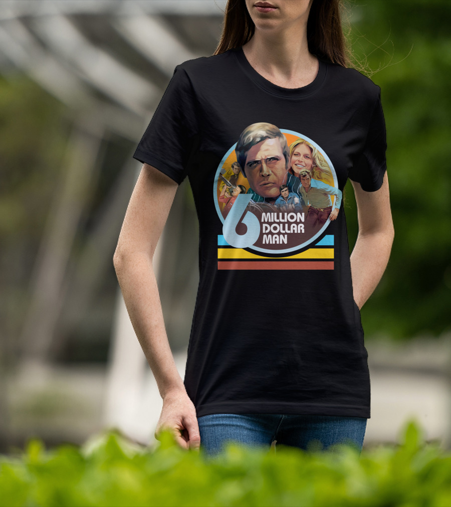 6 Million Dollar Man Retro Action Adventure Iconic Characters T-Shirt
