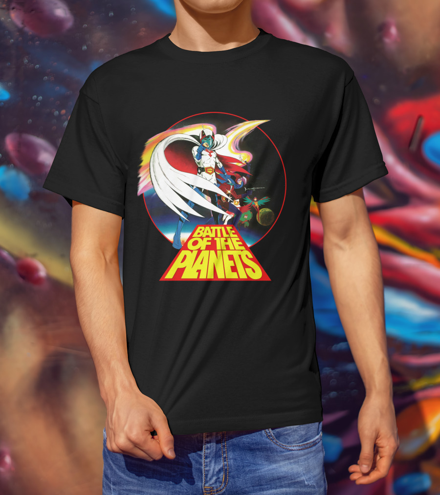 Battle Of The Planets 80s G-Force Team Astronauts And Planets T-Shirt
