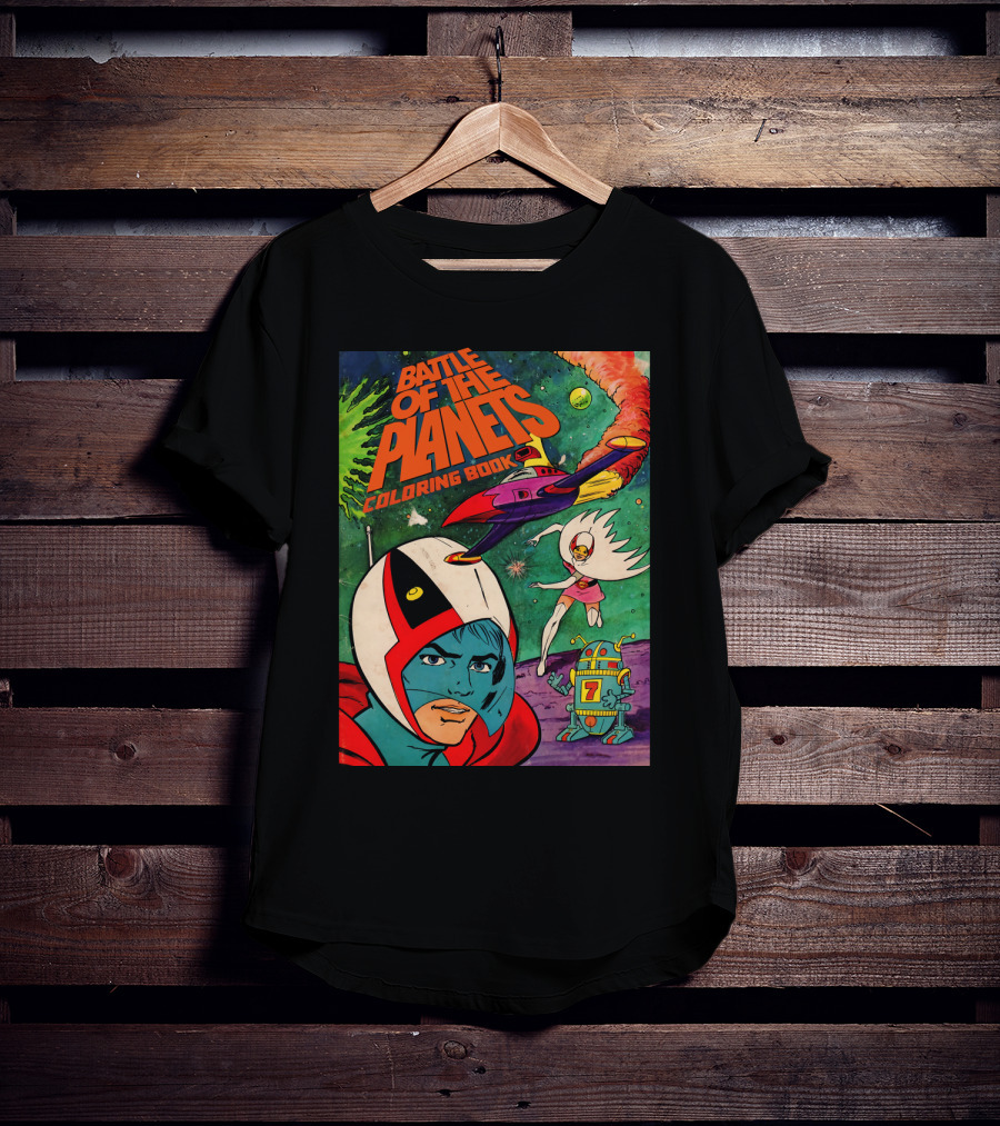 Battle Of The Planets Coloring Book Space Adventure Galaxy Team 7 Robot T-Shirt