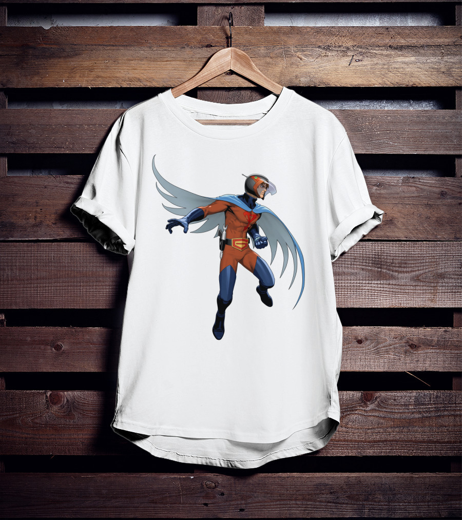 Jason Battle Of The Planets G-Force Character With Winged Cape And Helmet T-Shirt