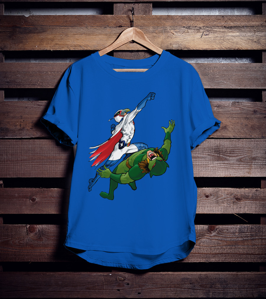 Science Ninja Team Gatchaman Battle Of The Planets Dynamic Heroic Battle Scene T-Shirt
