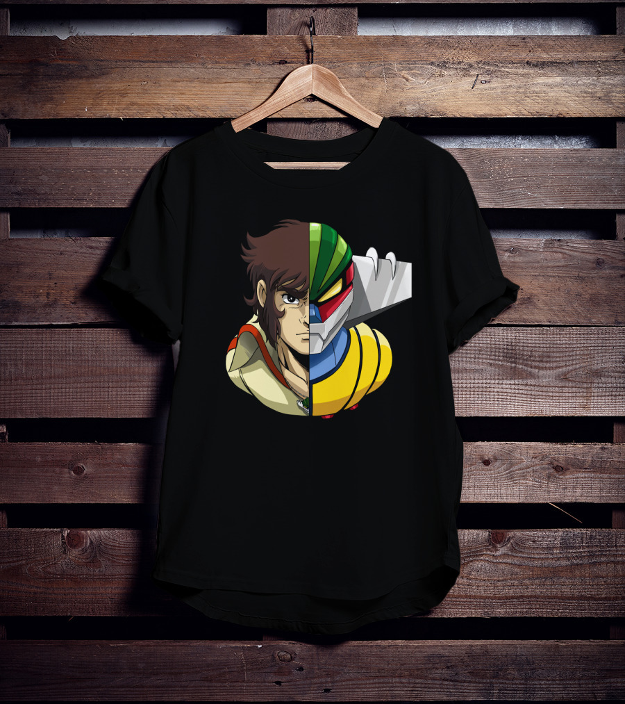 Hiroshi Shiba And Jeeg Robot Anime Fusion T-Shirt