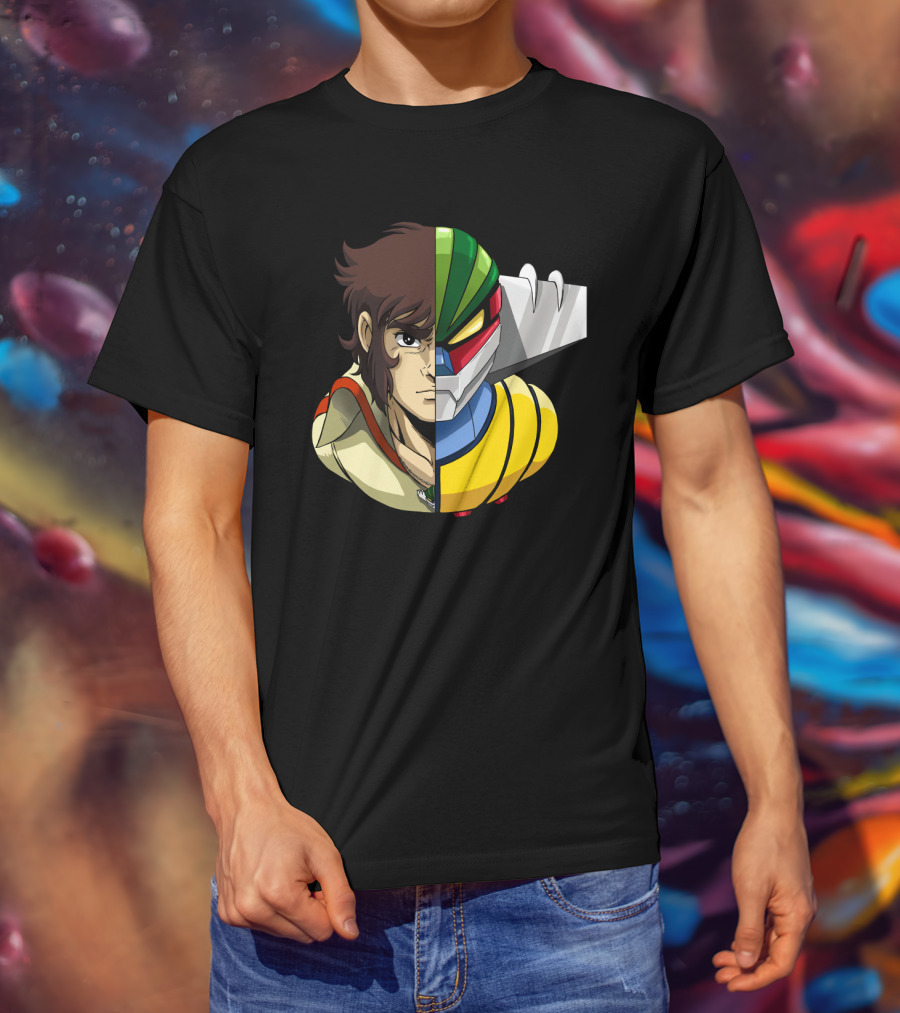 Hiroshi Shiba And Jeeg Robot Anime Fusion T-Shirt
