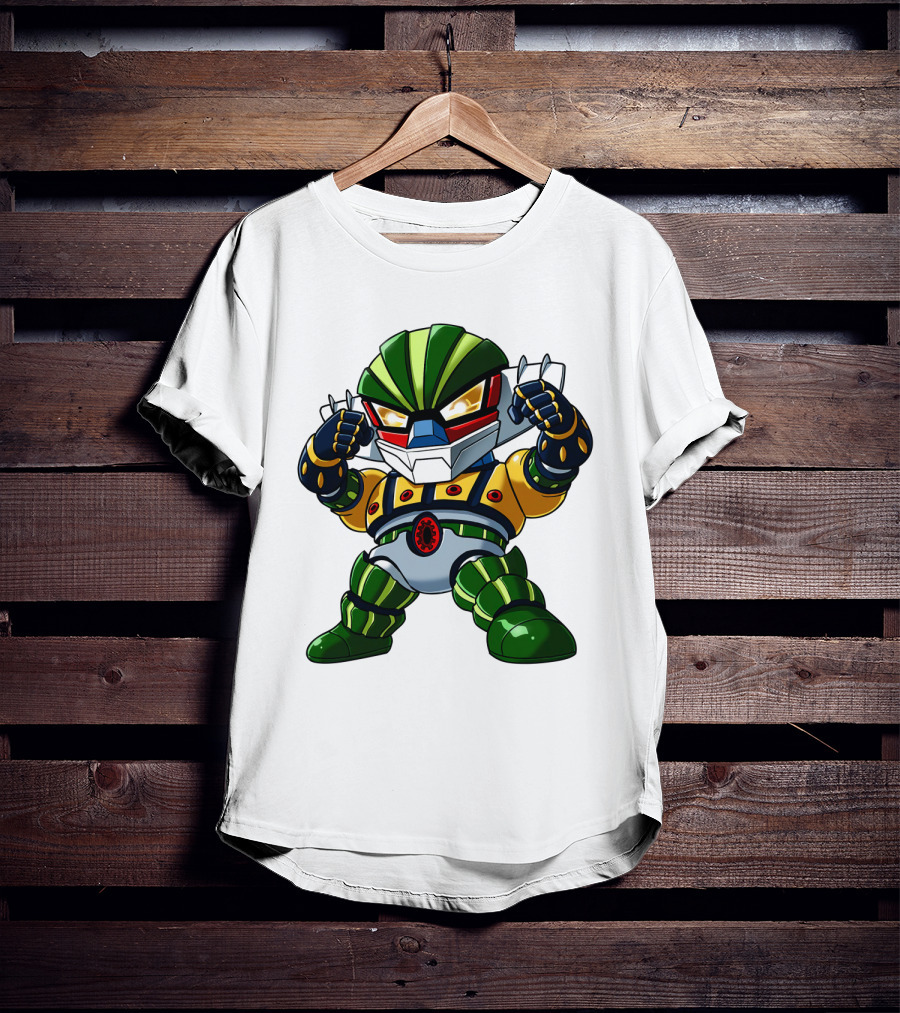 Jeeg SD Robot Anime Character Bold And Colorful Pose T-Shirt