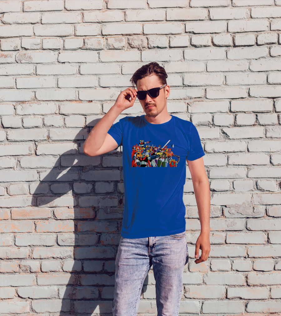 Nagai's Super Robot Heroes Collection Mazinger Getter Robo Grendizer T-Shirt