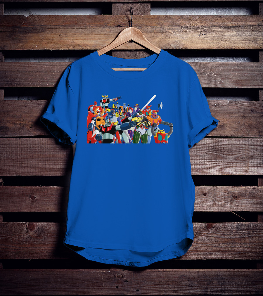 Nagai's Super Robot Heroes Collection Mazinger Getter Robo Grendizer T-Shirt