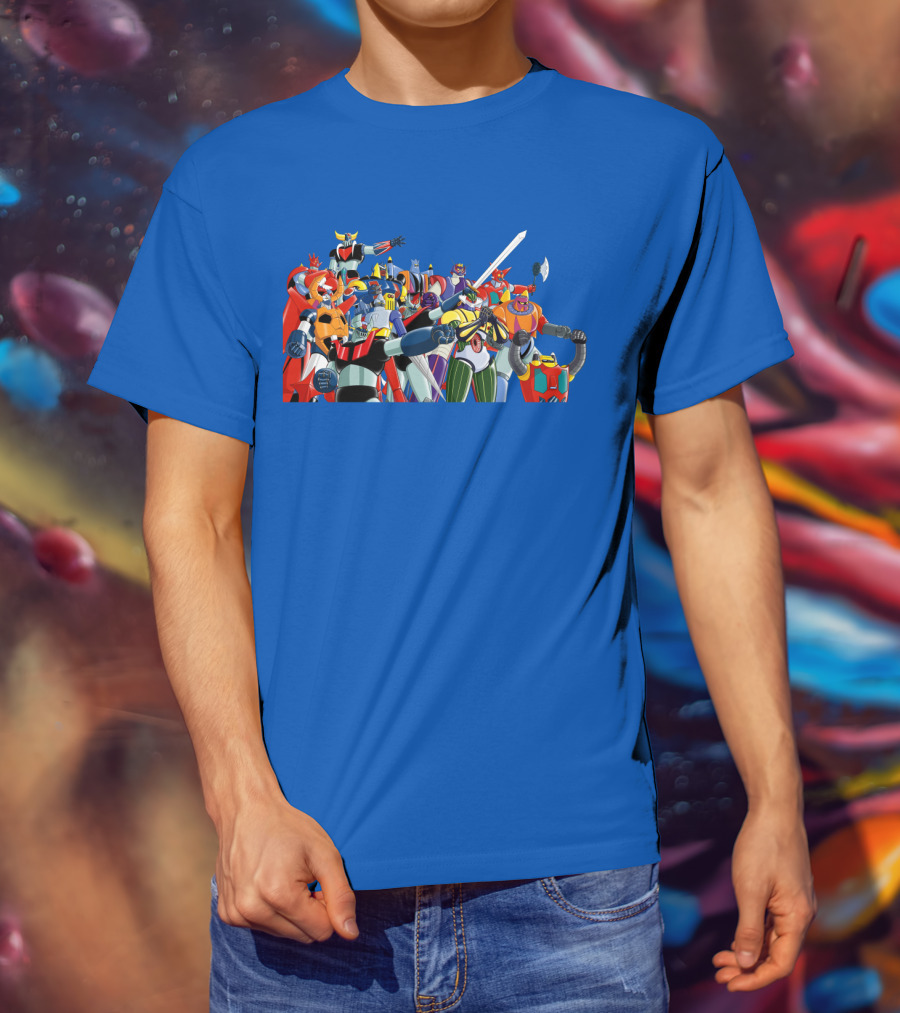 Nagai's Super Robot Heroes Collection Mazinger Getter Robo Grendizer T-Shirt