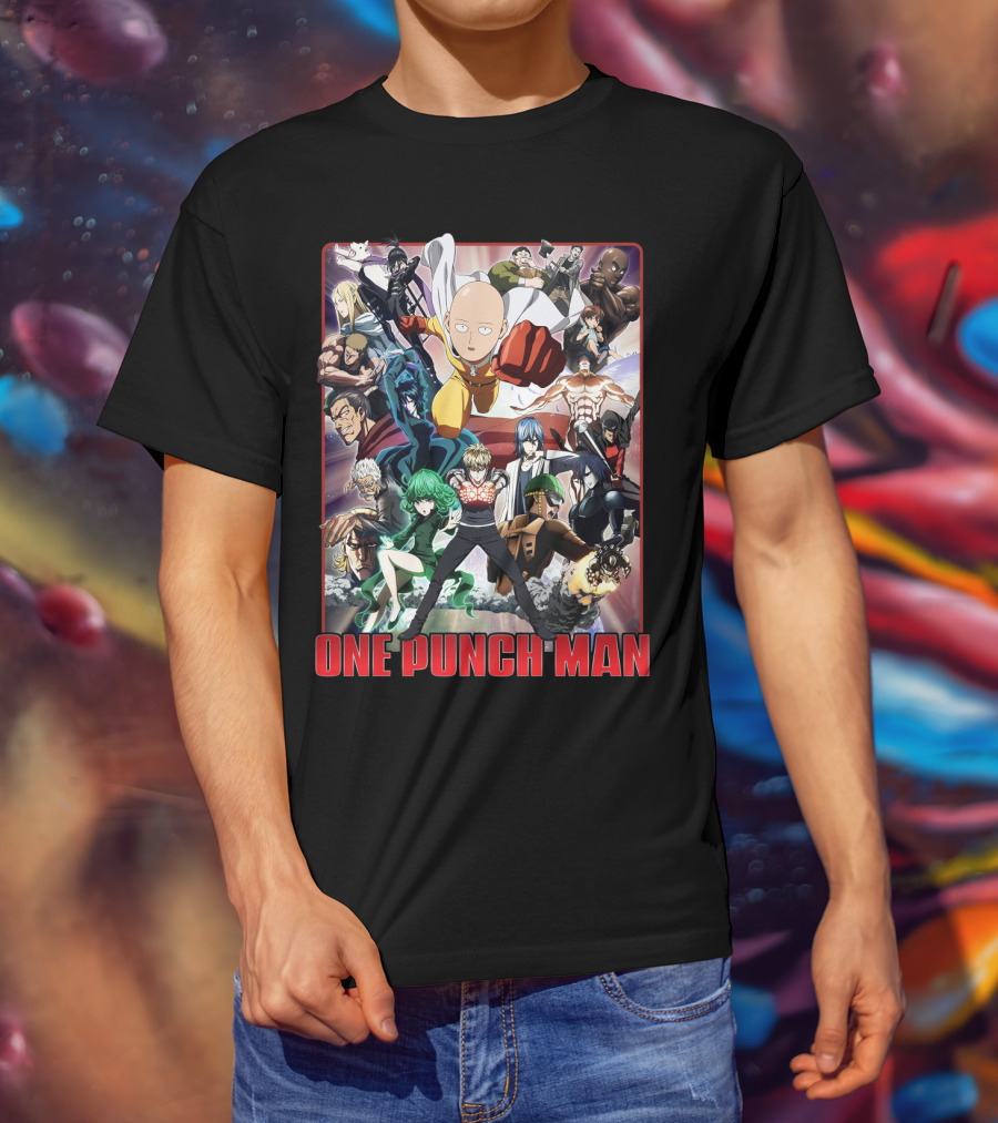 One Punch Man Cast Of Characters Ensemble T-Shirt