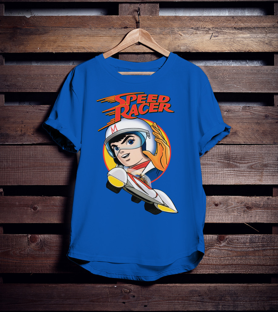 Speed Racer Character With Helmet And Car T-Shirt