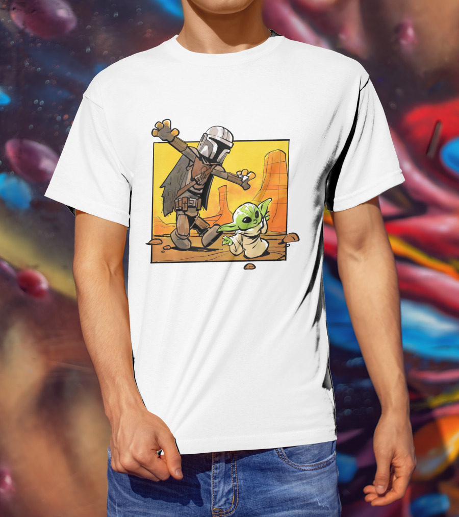 The Mandalorian And Grogu Desert Adventure Baby Yoda T-Shirt