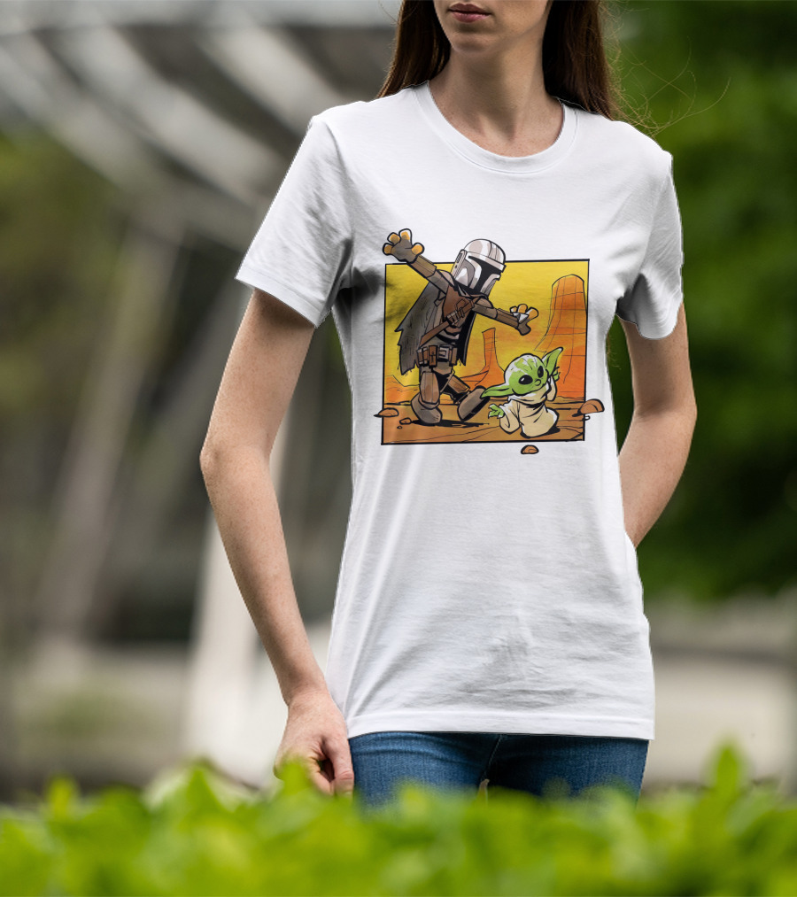The Mandalorian And Grogu Desert Adventure Baby Yoda T-Shirt