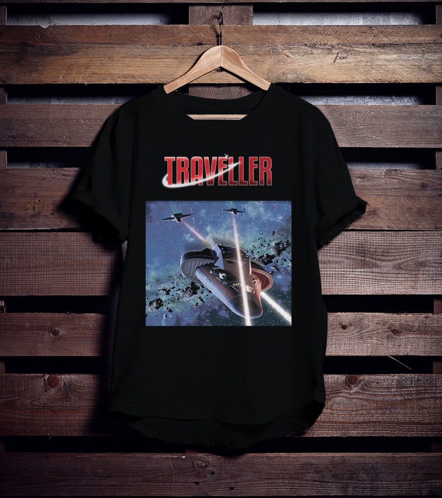 Traveller Space Adventure Cosmic Battle Scene T-Shirt