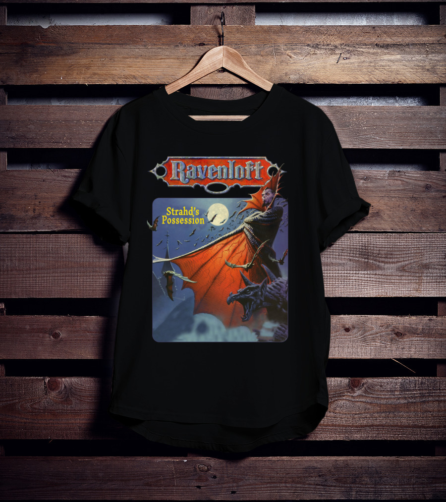Ravenloft Strahd's Possession Vampire Moon Bats Wings Gargoyle T-Shirt