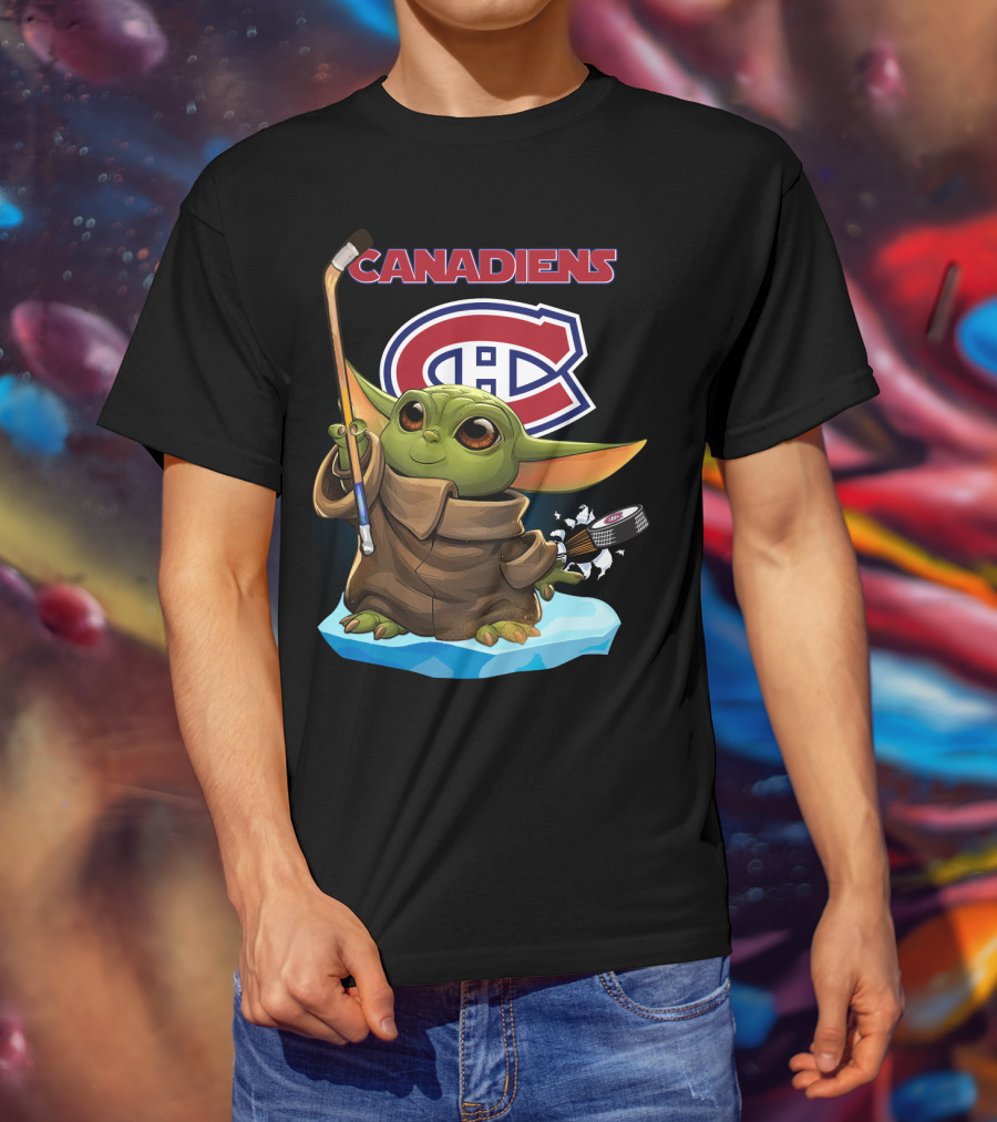 Baby Yoda Canadiens Hockey NHL Montreal Canadiens T-Shirt