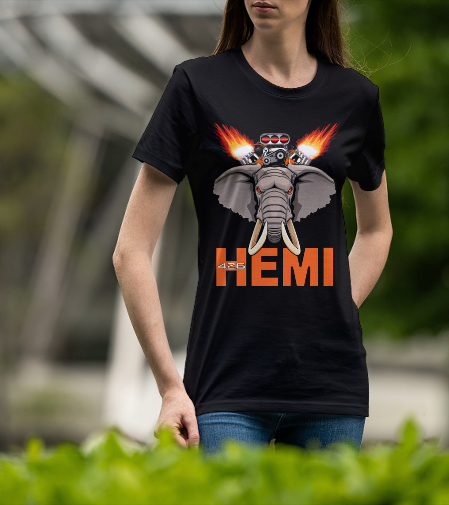 Mopar 426 Hemi Elephant Engine Power Burst T-Shirt