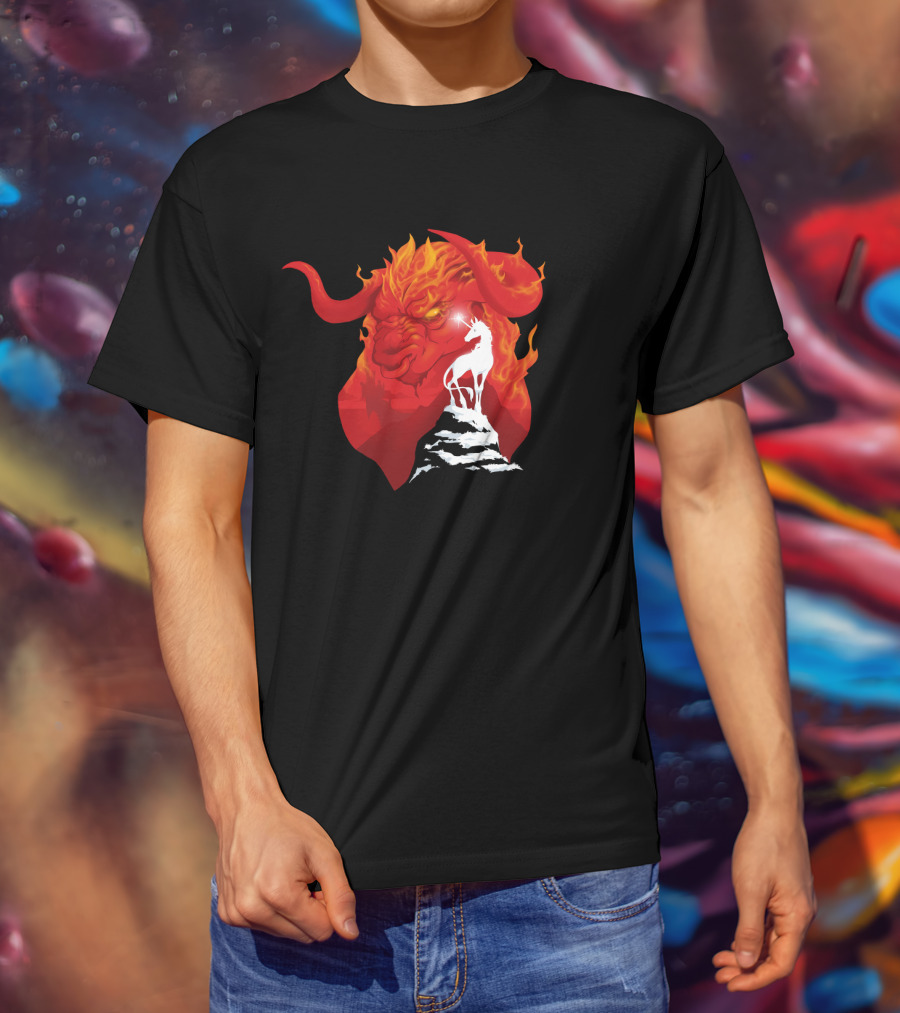 The Last Unicorn Red Bull Fiery Showdown T-Shirt