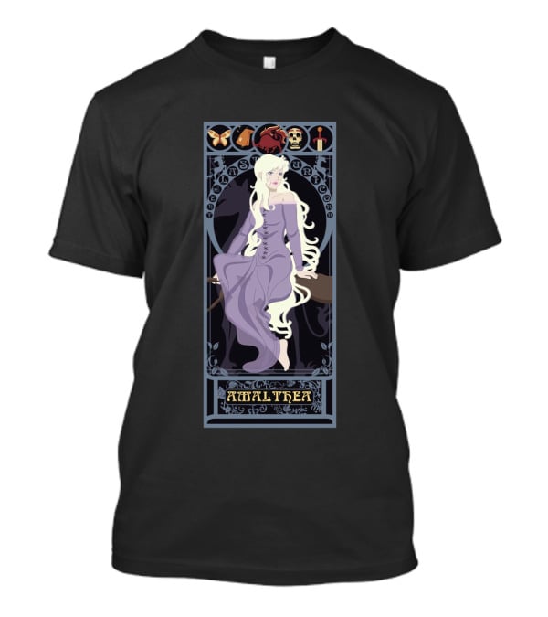 Amalthea The Last Unicorn Fantasy Vintage Style Art Nouveau T-Shirt