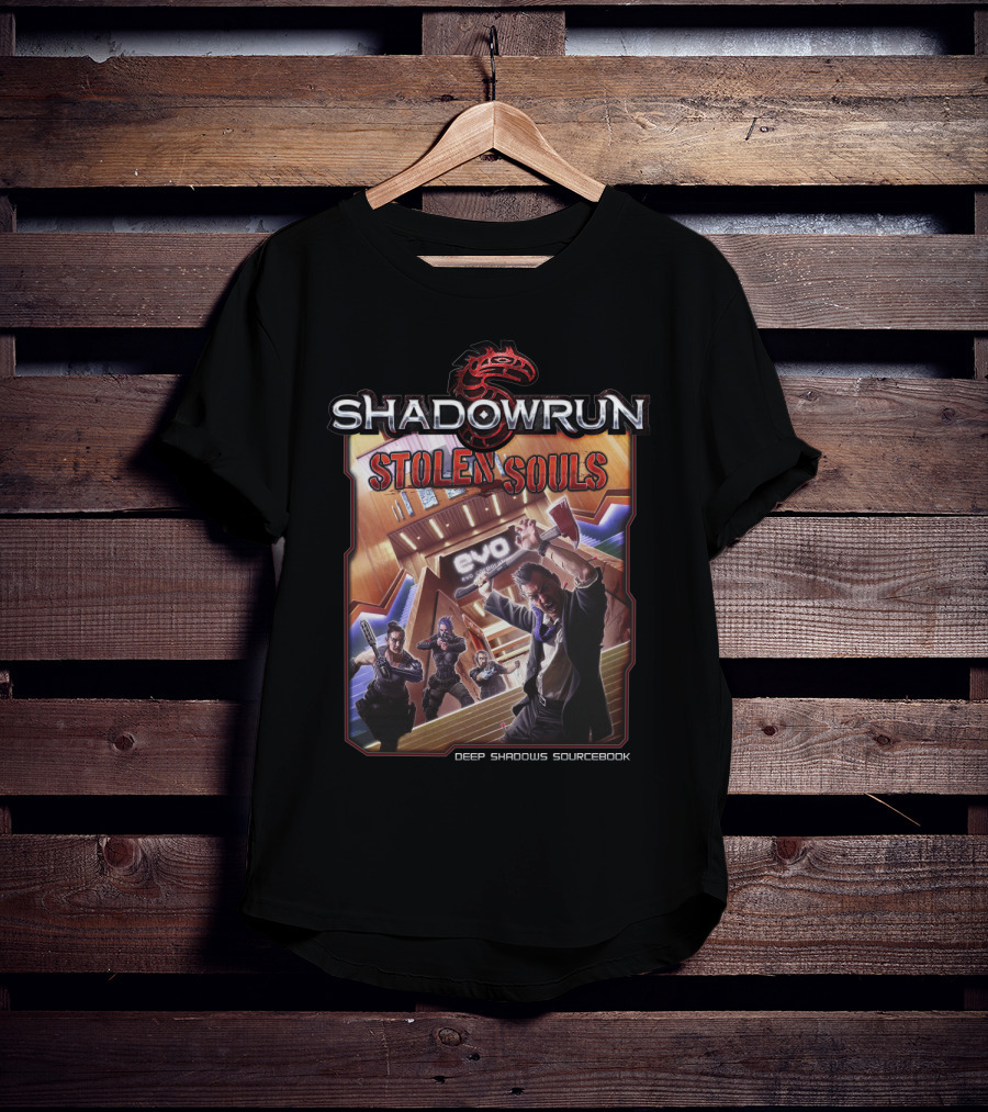 Shadowrun Stolen Souls Deep Shadows Sourcebook T-Shirt