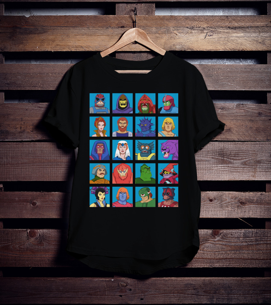 Masters Of The Universe He-Man Skeletor Battle Cat Sorceress Evil-Lyn Man-At-Arms Beast-Man Trap Jaw Hordak Characters T-Shirt