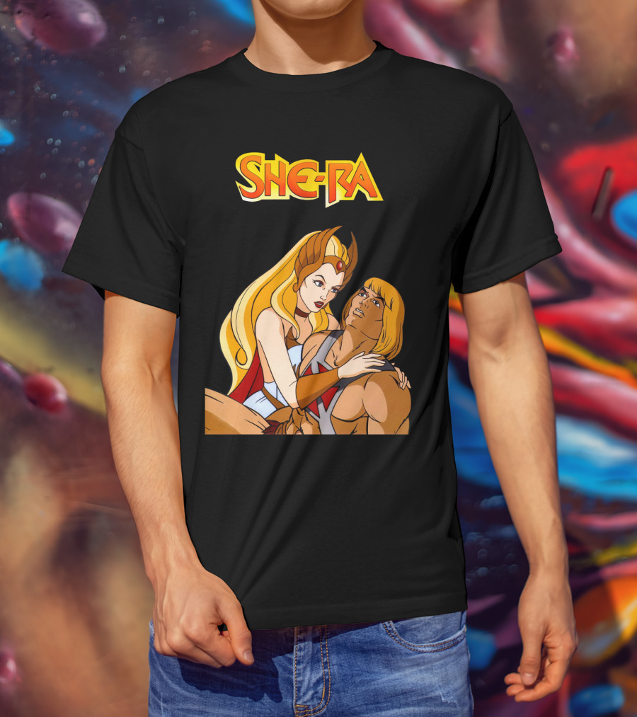 She Ra He Man Classic Cartoon Duo T-Shirt