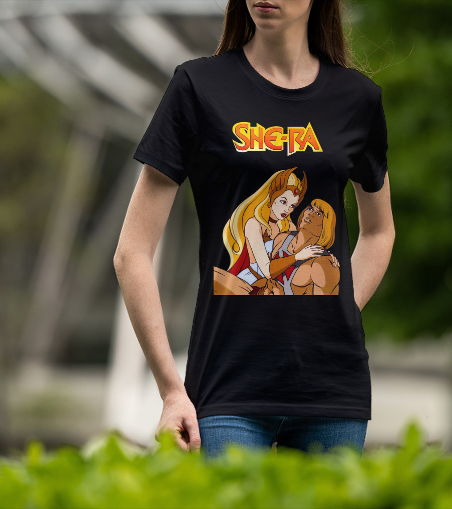 She Ra He Man Classic Cartoon Duo T-Shirt