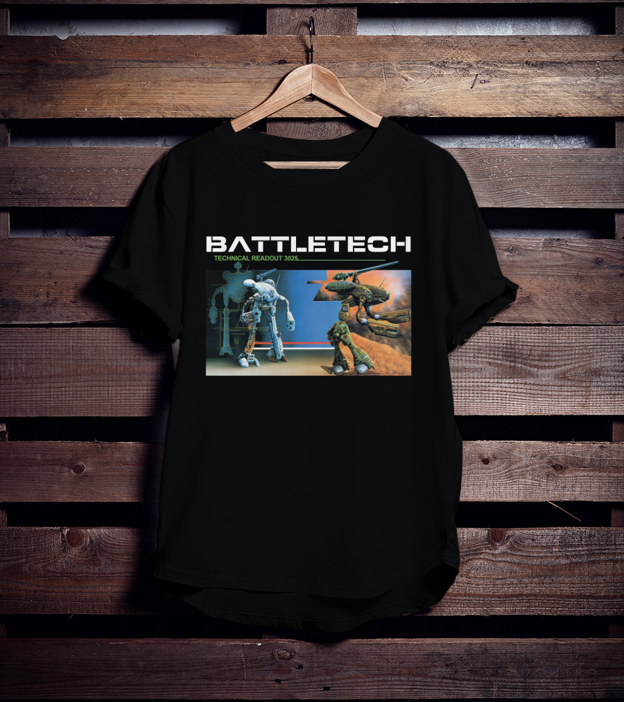 BattleTech Technical Readout 3025 Mech Warrior Robots Duel Scene T-Shirt