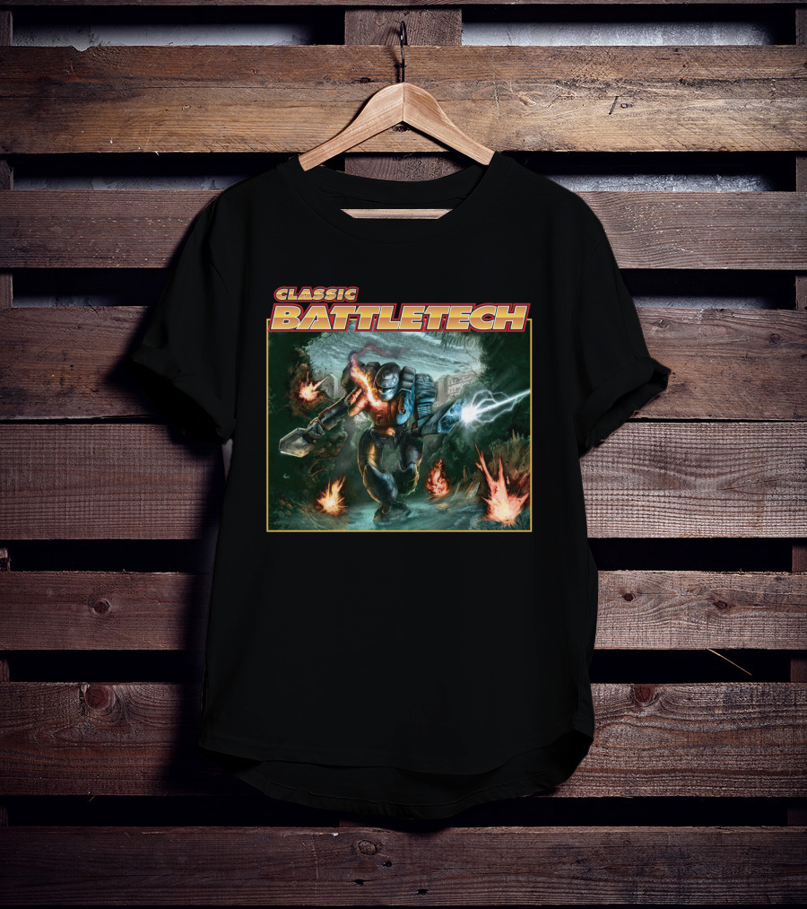 Classic BattleTech BTT 3055 Mech Warrior Action Scene T-Shirt