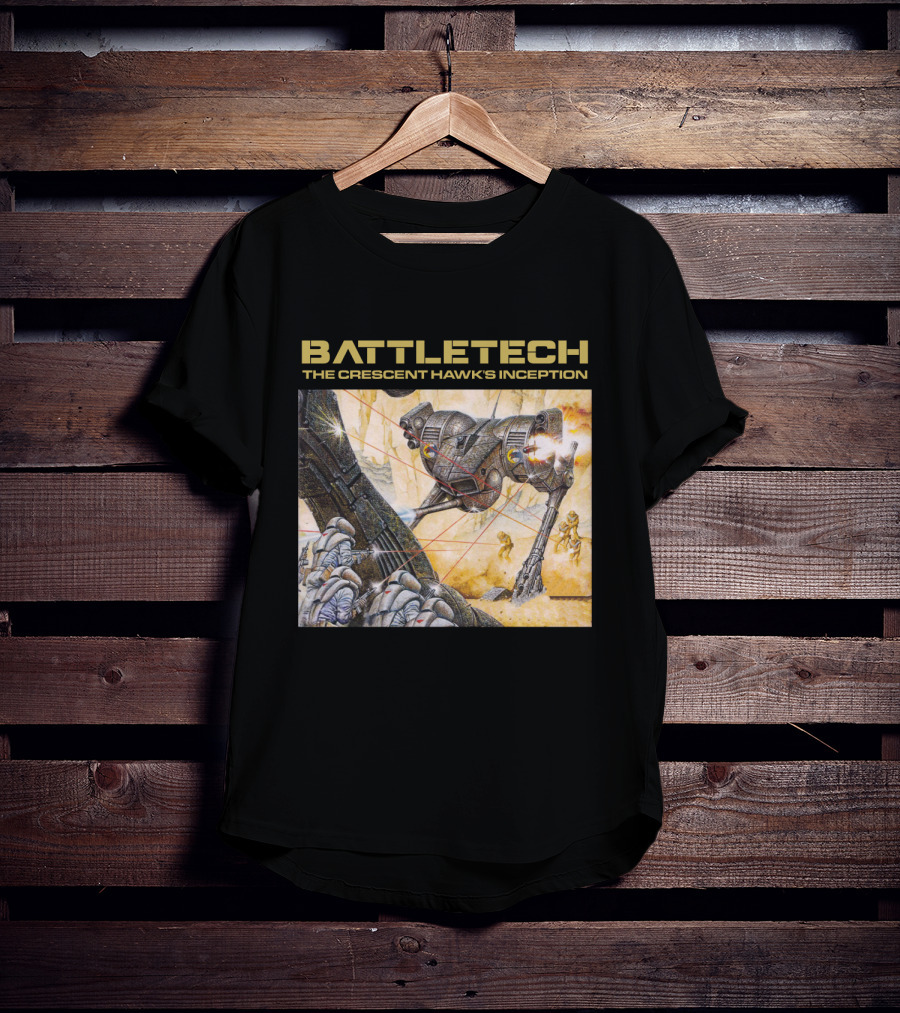 BATTLETECH The Crescent Hawk's Inception Mech Battle Scene T-Shirt