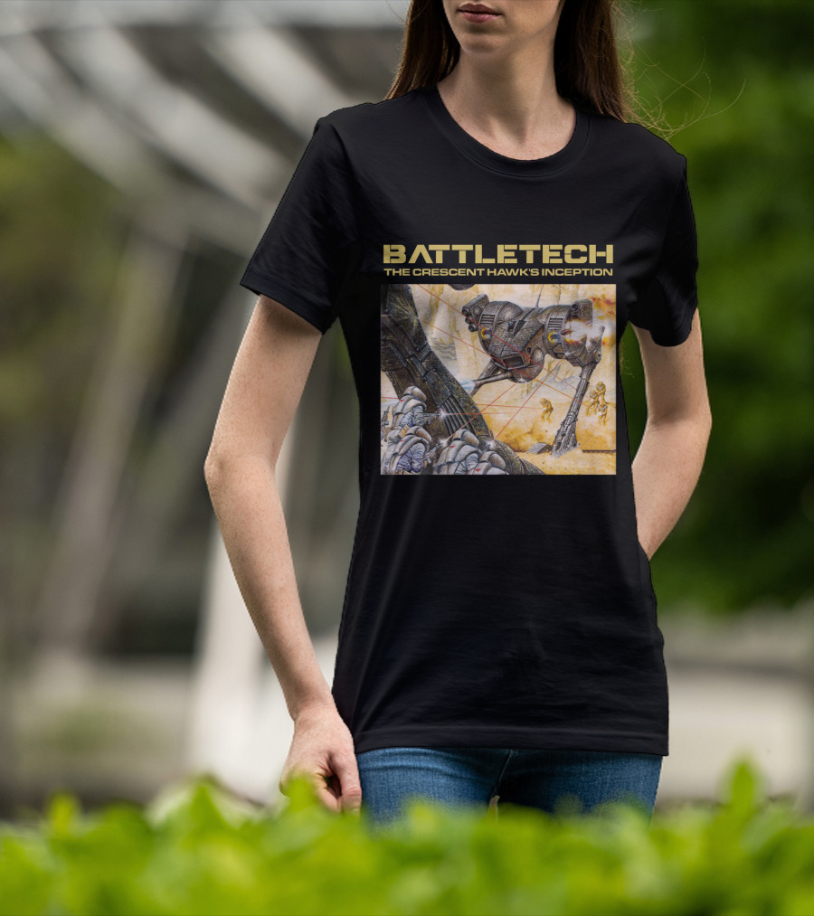 BATTLETECH The Crescent Hawk's Inception Mech Battle Scene T-Shirt
