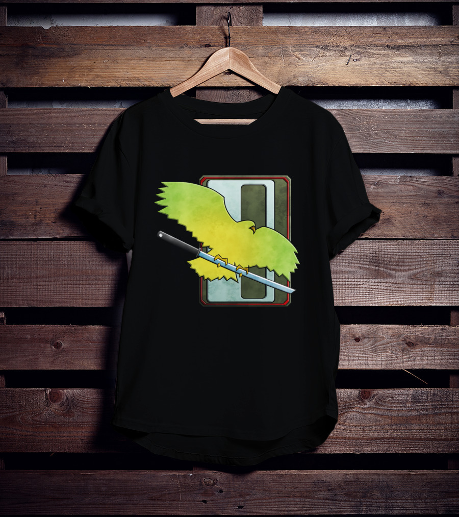 Clan Jade Falcon Battletech MechWarrior Green Falcon Sword Emblem T-Shirt