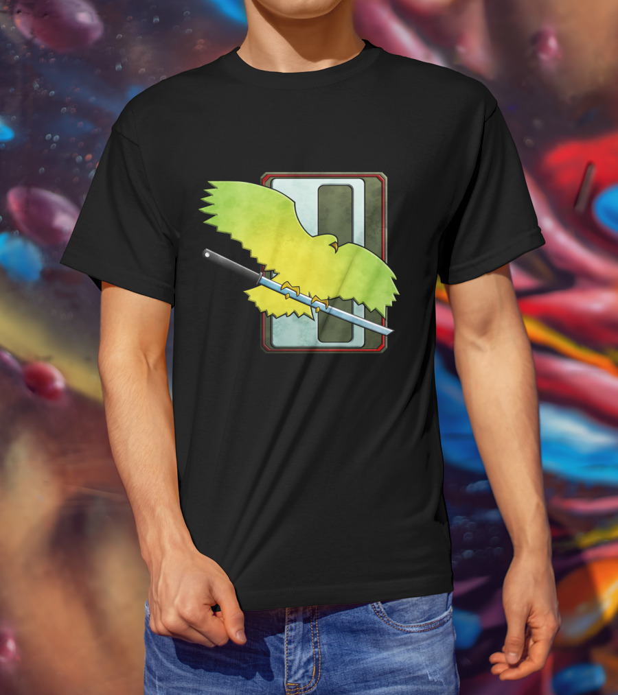 Clan Jade Falcon Battletech MechWarrior Green Falcon Sword Emblem T-Shirt