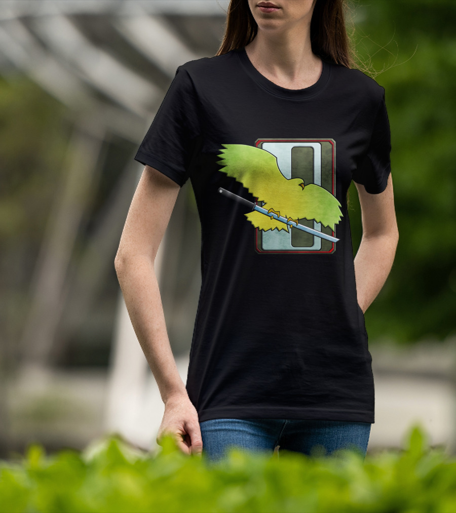 Clan Jade Falcon Battletech MechWarrior Green Falcon Sword Emblem T-Shirt