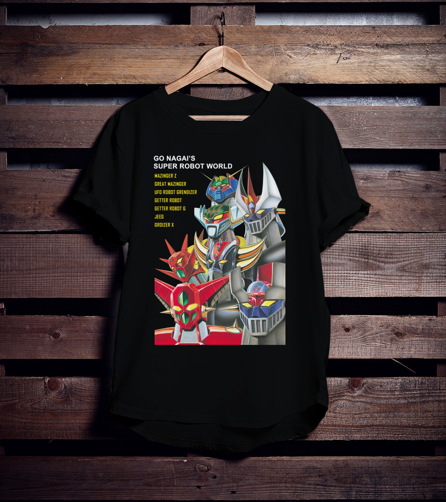 Go Nagai's Super Robot World Mazinger Z Great Mazinger UFO Robot Grendizer Getter Robot Getter Robot G Jeeg Groizer X T-Shirt