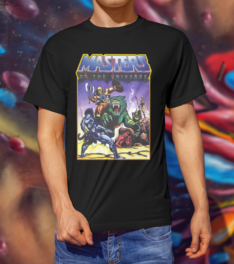 Masters Of The Universe He-Man Battle Cat Skeletor T-Shirt