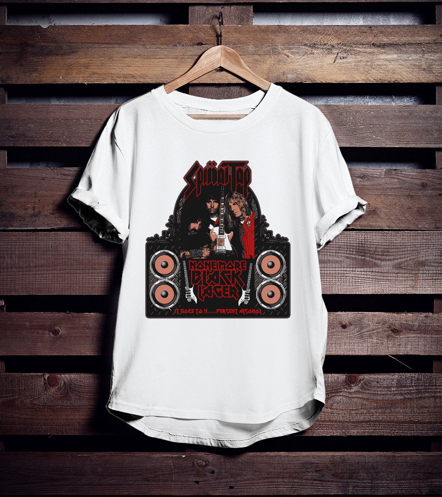 Spinal Tap None More Black Lager It Goes To 11 Percent Alcohol T-Shirt