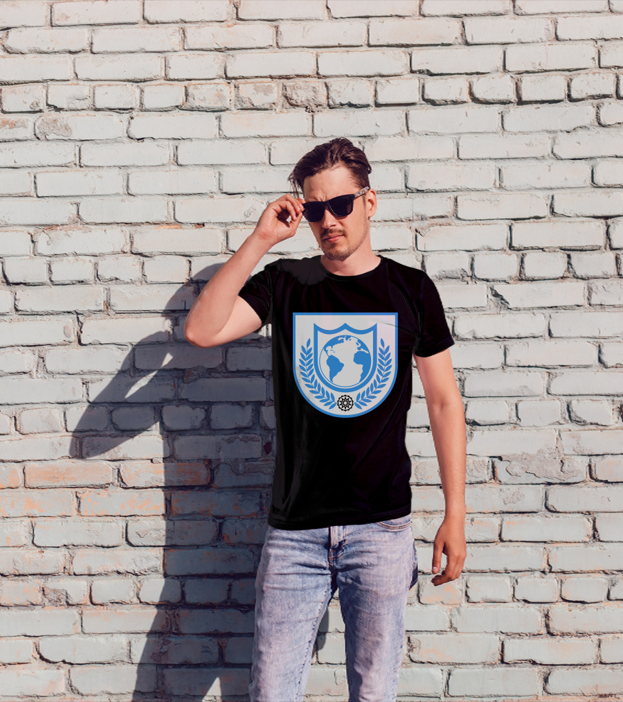 Buck Rogers Earth Alliance Emblem With Global Crest And Laurel Wreath T-Shirt