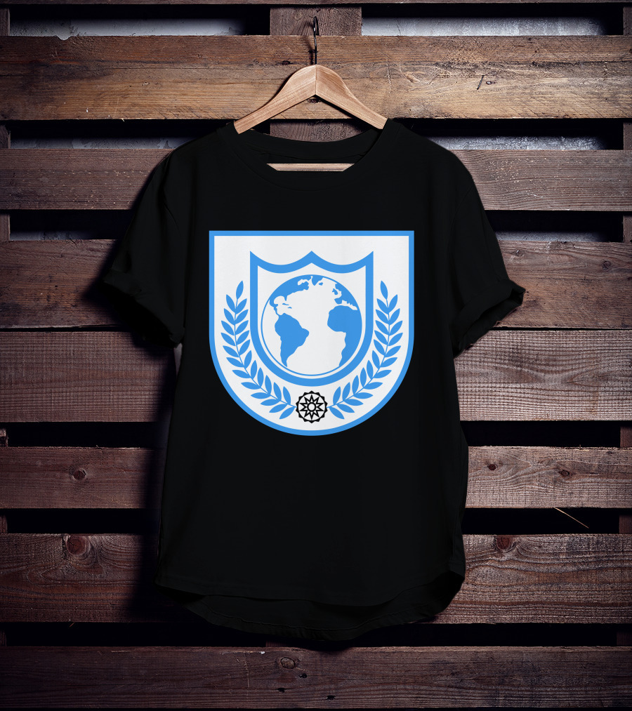 Buck Rogers Earth Alliance Emblem With Global Crest And Laurel Wreath T-Shirt