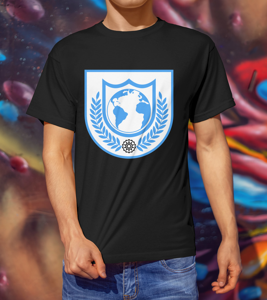 Buck Rogers Earth Alliance Emblem With Global Crest And Laurel Wreath T-Shirt