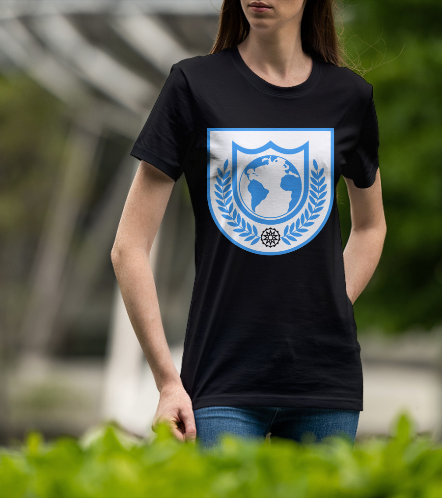 Buck Rogers Earth Alliance Emblem With Global Crest And Laurel Wreath T-Shirt