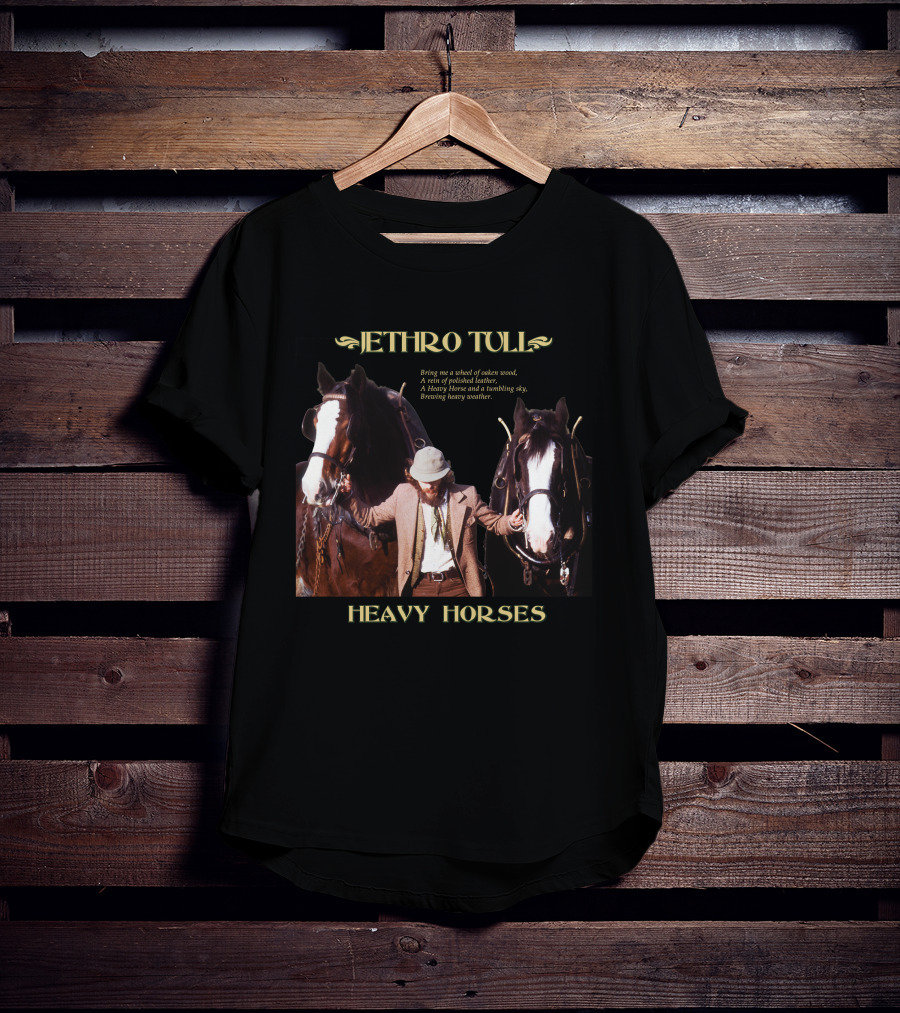 Jethro Tull Heavy Horses Lyrics Image T-Shirt